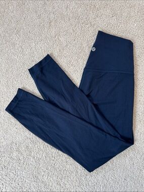 lululemon Align High-Rise Cropped Tights Navy Blue 25" Size 4